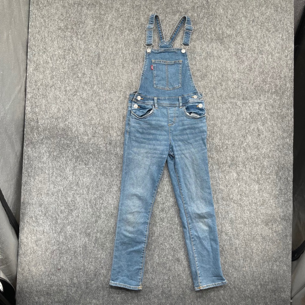 Levis Overalls Girls 8M Wash Denim Slim Straight Leg Blue